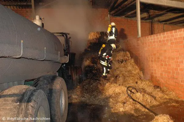 Brand auf einem Bauernhof