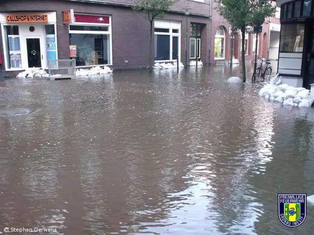 Großschadenslage durch Hochwasser in Gronau und Epe