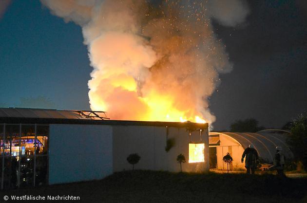 Brand zerstört Halle