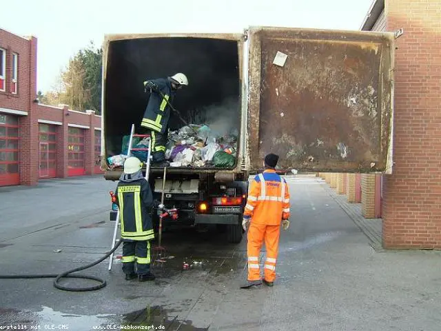 Müllwagenbrand