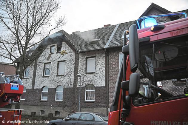 Feuer in Dachgeschosswohnung