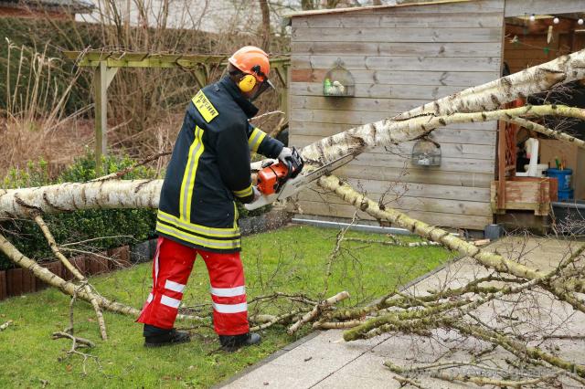 Sturmtief Felix bescherte der Feuerwehr wenige Einsätze.