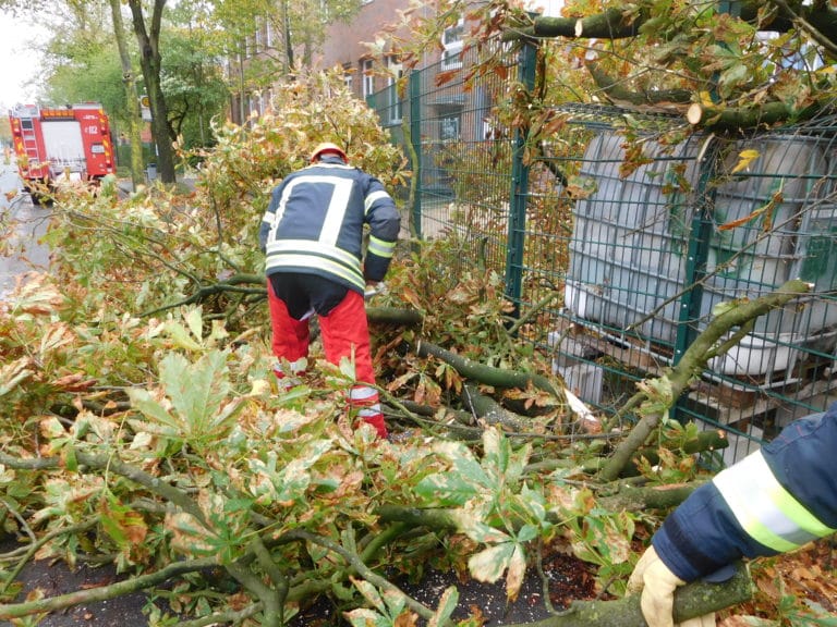 Sturmtief Xavier bescherte Feuerwehr und Bauhof einige Einsätze