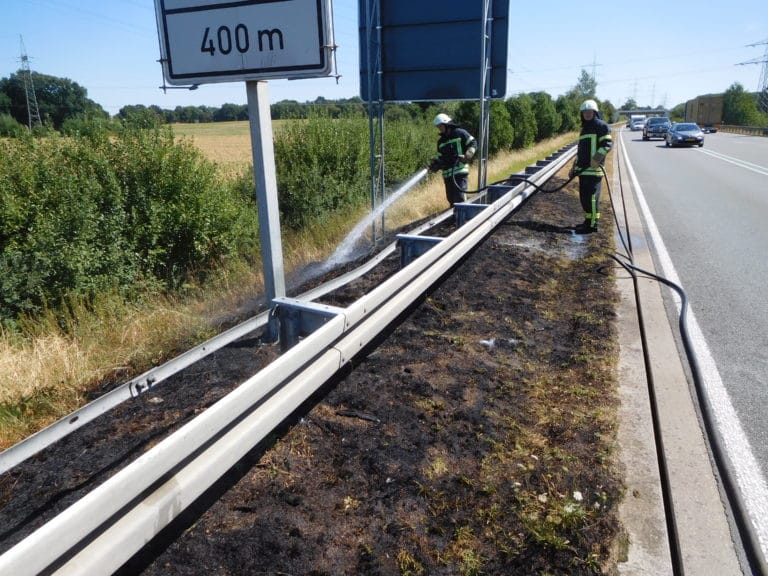 Böschungsbrand an der B 54