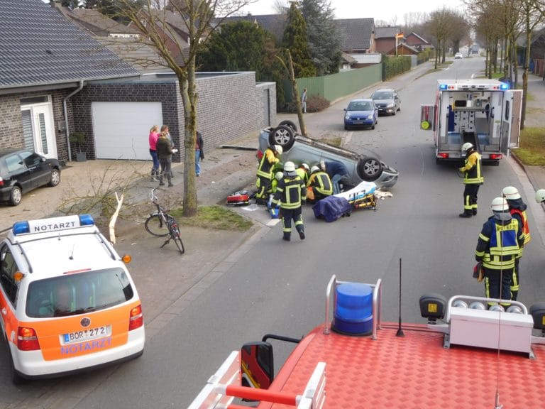 Alleinunfall auf der Nienborger Straße