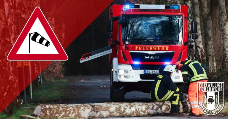 Sturm “Sabine” bescherte der Feuerwehr Gronau einige Einsätze