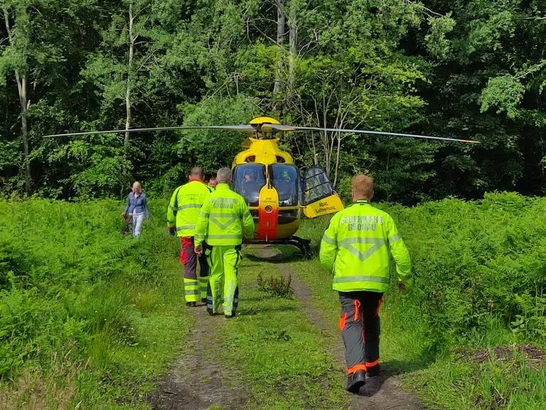 Hubschraubereinsatz im Rüenberger Wald